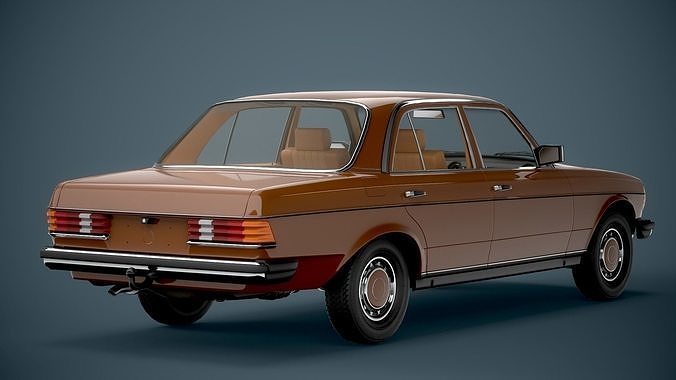 Old Classic car Sedan Set  with interior in 9 color variants az9 Low-poly 3D model 3