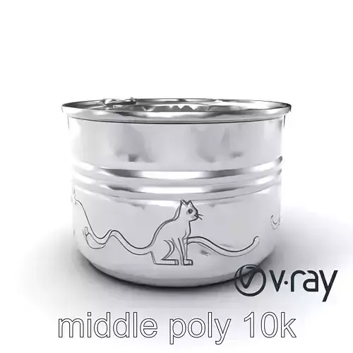 Elegant Cat Food Tin Can Designs model pack Low-poly 3D model