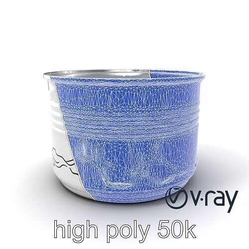 Elegant Cat Food Tin Can Designs model pack Low-poly 3D model 2