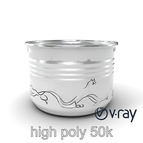 Elegant Cat Food Tin Can Designs model pack Low-poly 3D model 3