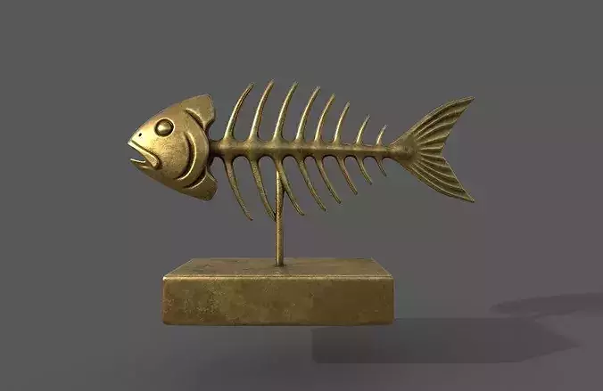 fishbone sculpture 3D model 3D model