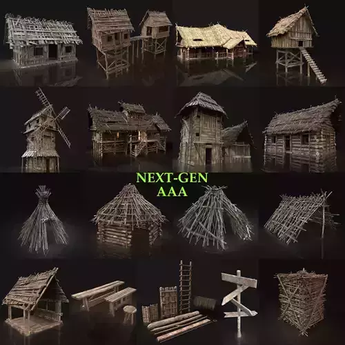 AAA NEXT GEN MEDIEVAL VILLAGE SETTLEMENT BUILDER PACK INTERIOR