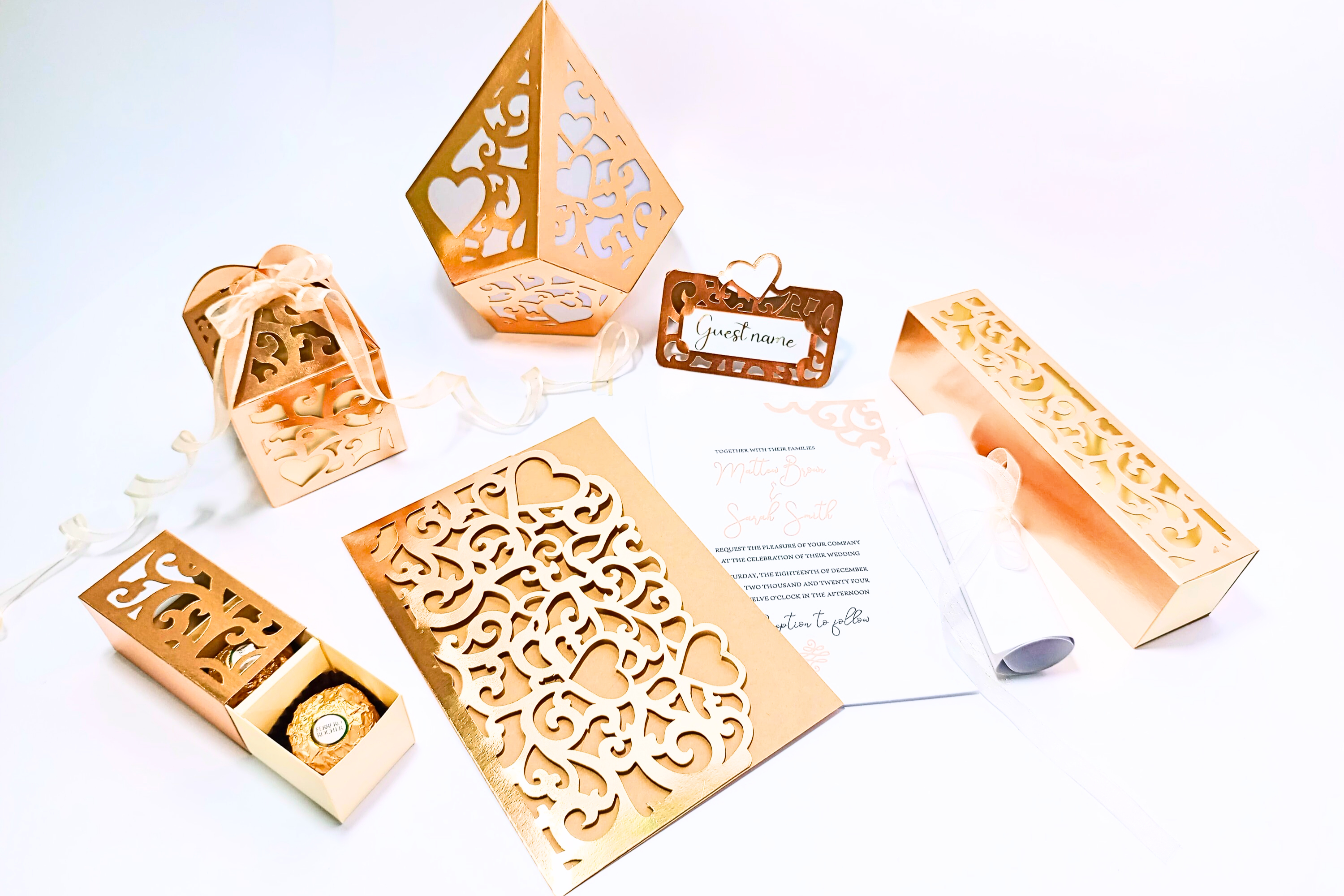 Bundle 12 SVG Wedding Invitation Gift Box Arabesques Morocca