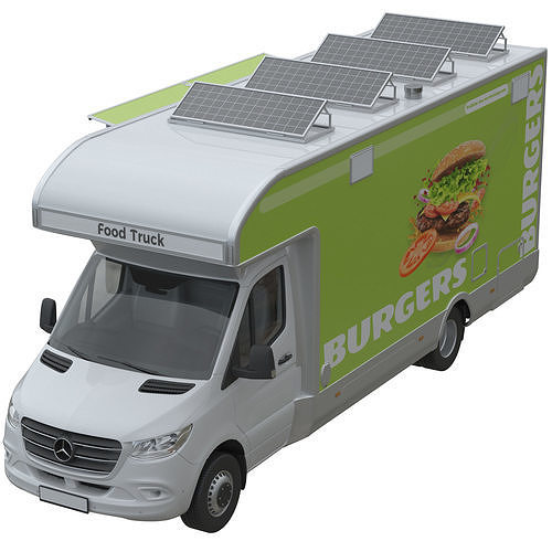 Food Truck Sprinter 3D model 2