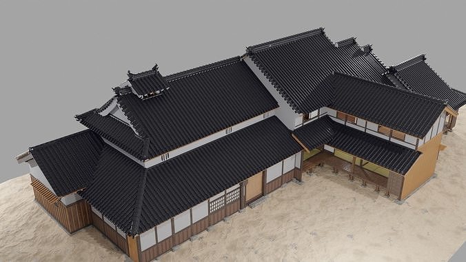 Japanese traditional house Sugiyamake-house 3D model 2