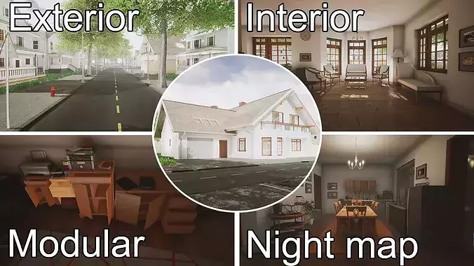 Full Modular House 3D model