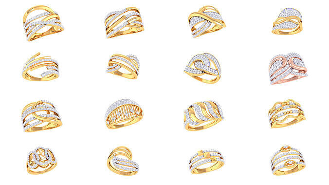 79 Women Ring mtl 3dm STL OBJ FBX Details Collection 3D Model Pack 2