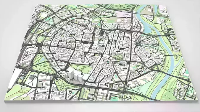 Cityscape Poznan Poland 3D model