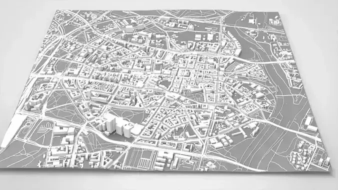 Cityscape Poznan Poland 3D model 3
