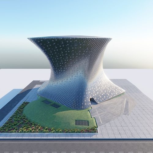Soumaya Museum Low-poly 3D model 2