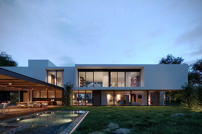 Casa GP Exterior Scene  3D model 2
