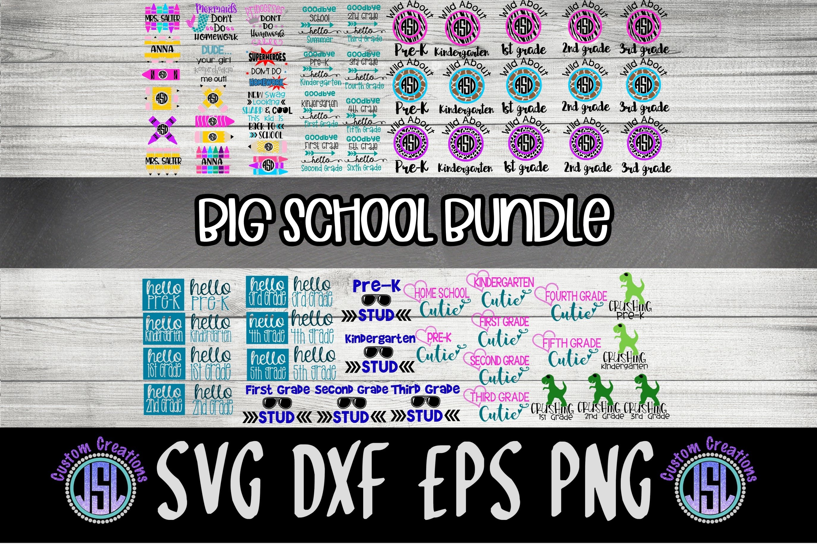 Big School SVG Bundle | Set of 72 | SVG DXF EPS PNG