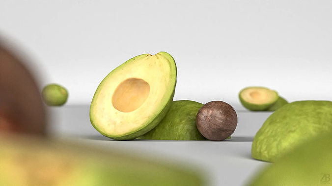 Avocado 3D model 2