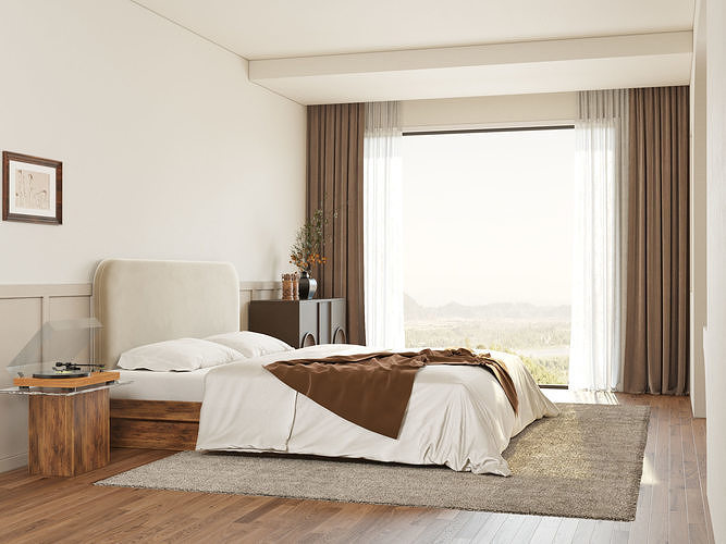 French residential indoor 3 d model 3D model 3