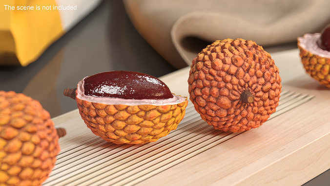 Lychee Fruit Yellow 3D model