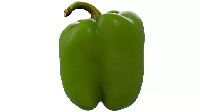 Green Bell Peeper 3D model 3