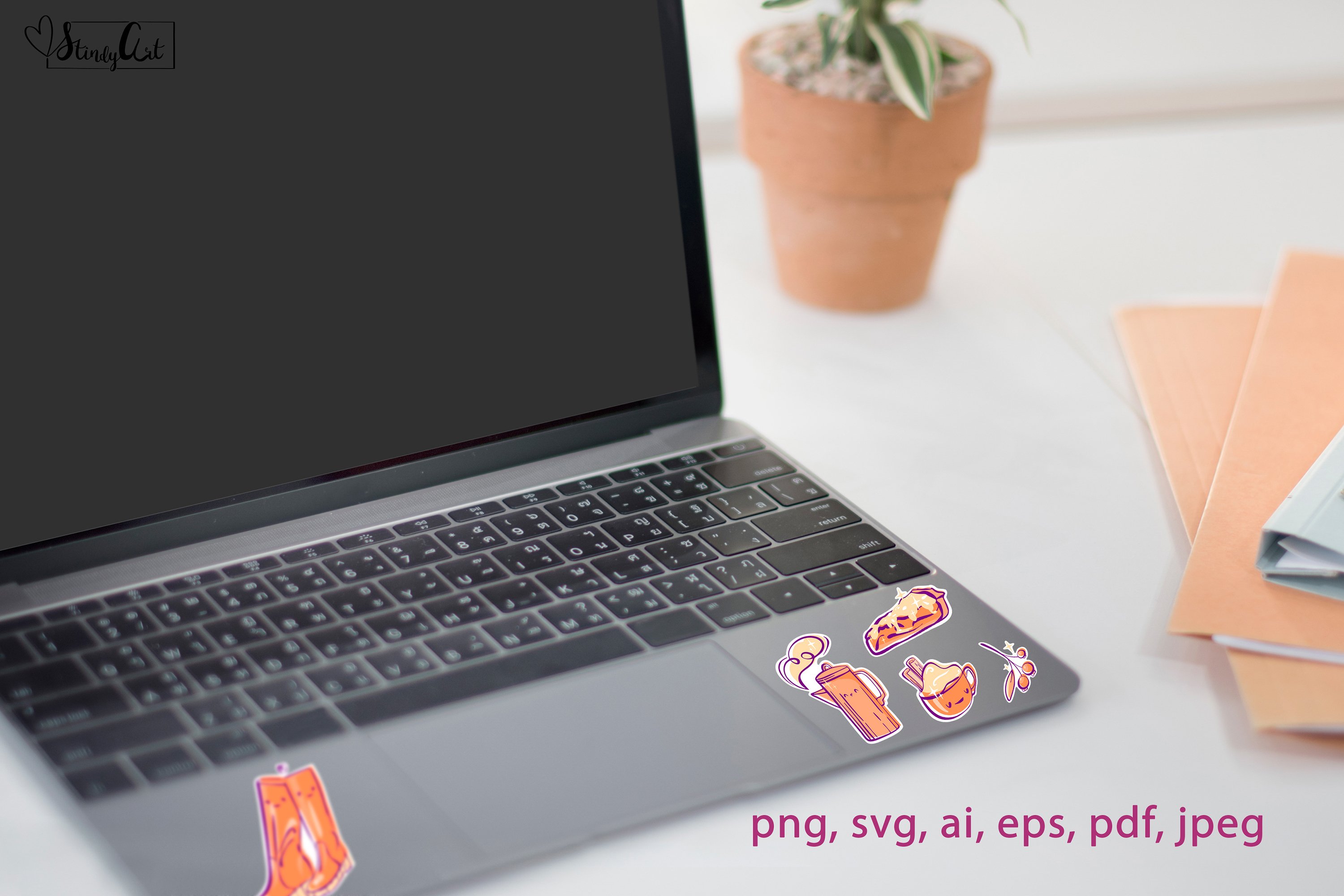 Fall Printable Sticker bundle - 21 png for print and cut 2