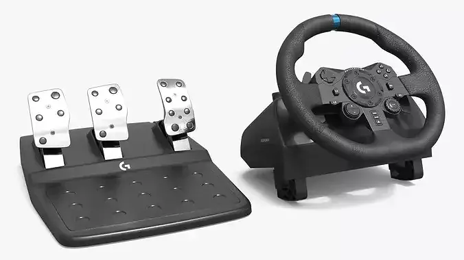 Logitech Driving Wheel Controller with Pedals 3D model