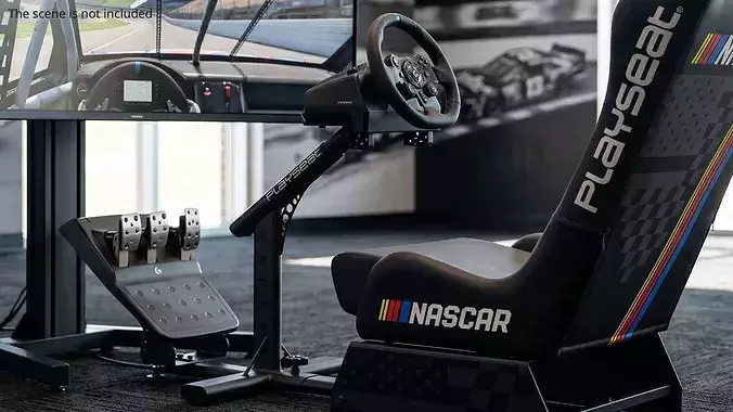 Logitech Driving Wheel Controller with Pedals 3D model 3
