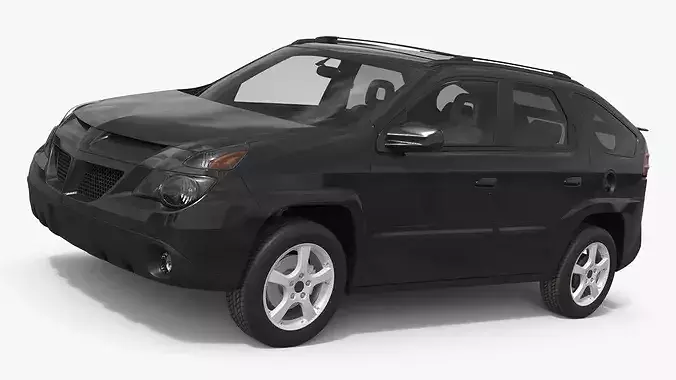 Five-Door Urban Utility Vehicle Black 3D model