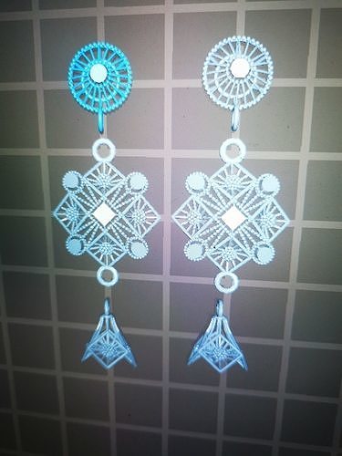 50 earring jewelry  earrings  pendant left right 3D print model 3