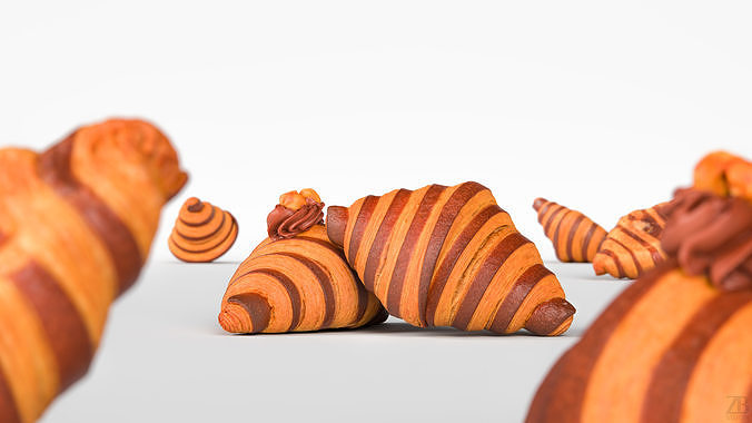 Croissant 3D model 2
