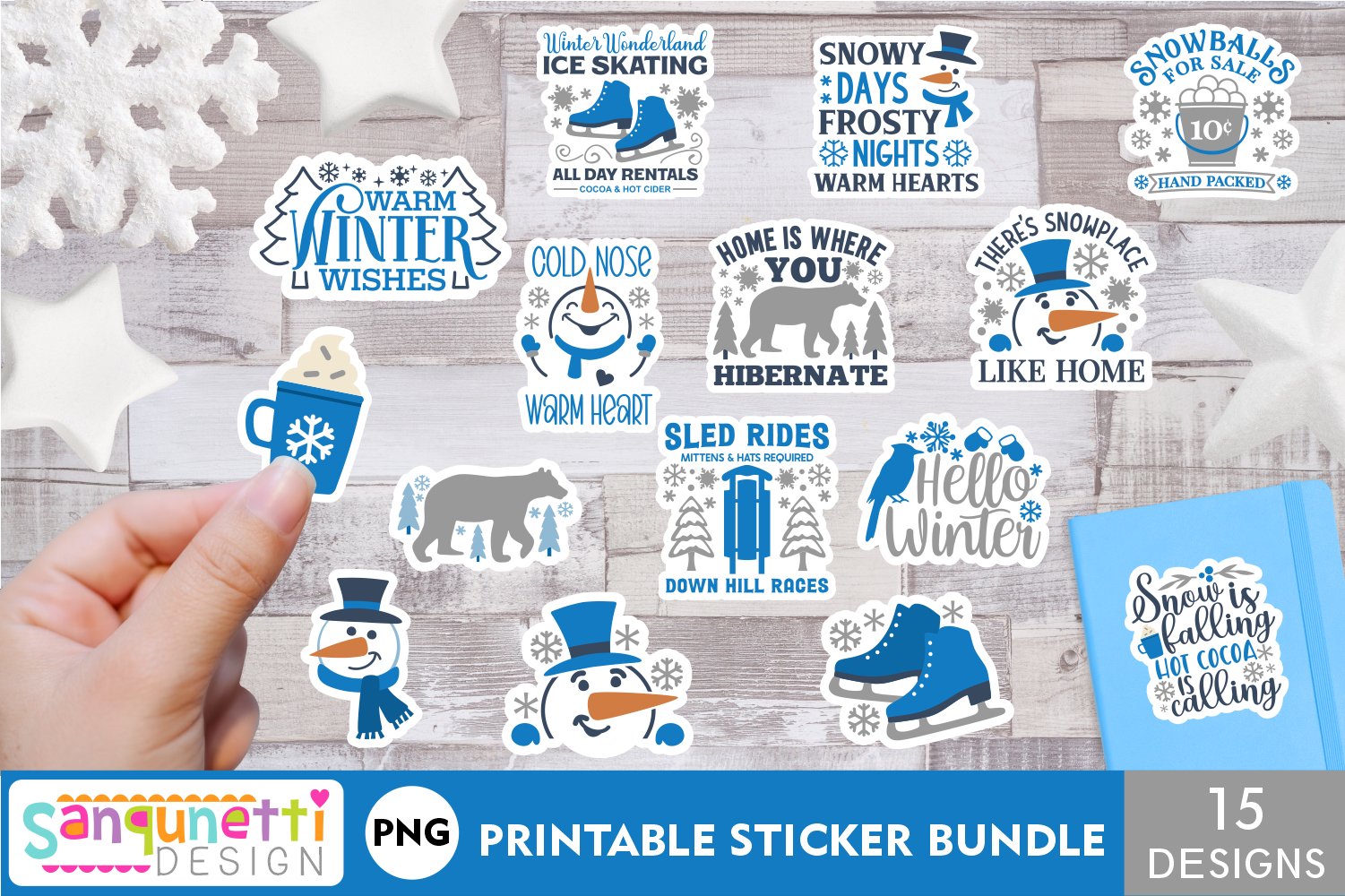 Winter Sticker Bundle - 15 designs