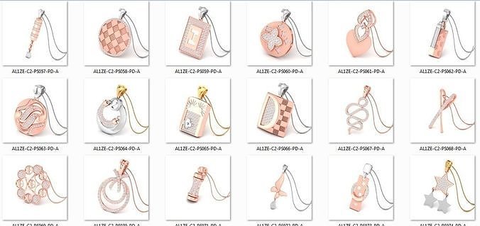 70 Rose Pendant 3dm bulk collection 3D print model