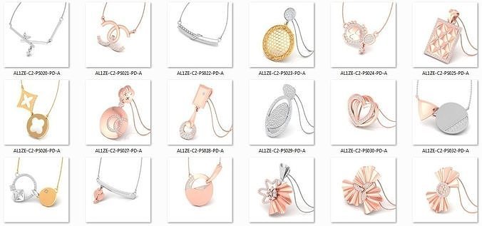 70 Rose Pendant 3dm  bulk collection  3D print model 2