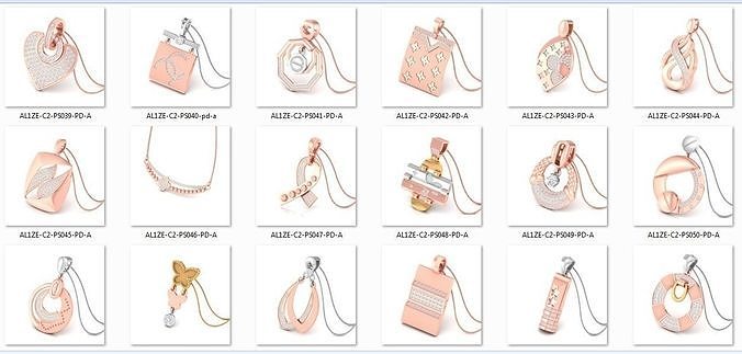 70 Rose Pendant 3dm  bulk collection  3D print model 3