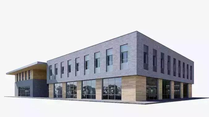 civic building Low-poly 3D model