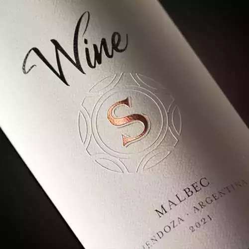 Customizable Wine Label 3D Model 3D model