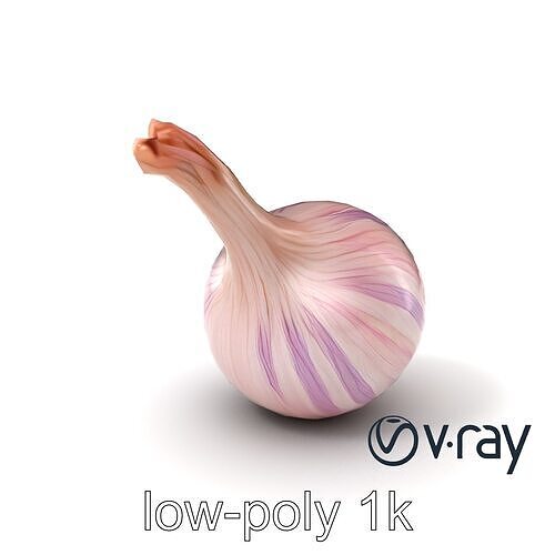 Elegant Shallot Model Pack with Detailed Texture Low-poly 3D model 3