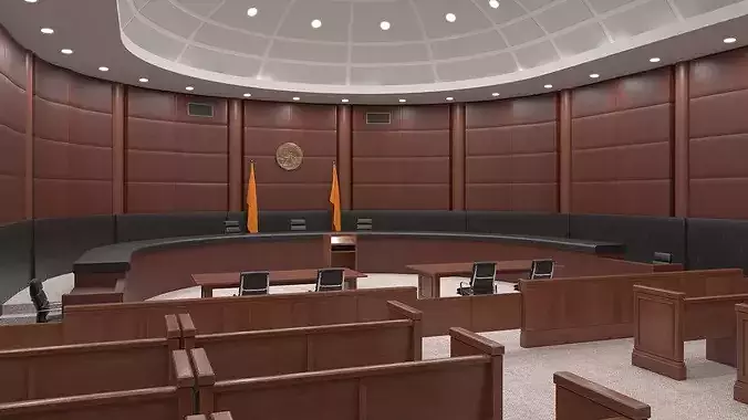 Courtroom Interior 3D model
