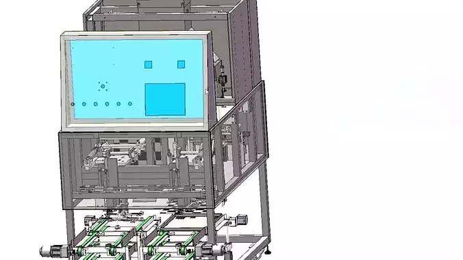 Automatic Granule Loose Bag Packing Machine 3D CAD Model  3D model 3