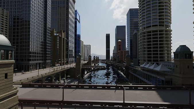 Chicago Street 3D model 2