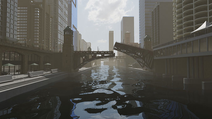 Chicago Street 3D model 3