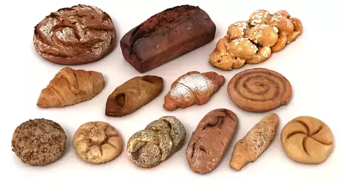 Bread And Pastry Collection 3 3D model