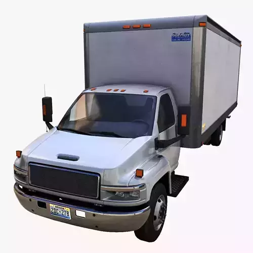 Generic box truck Low-poly 3D model