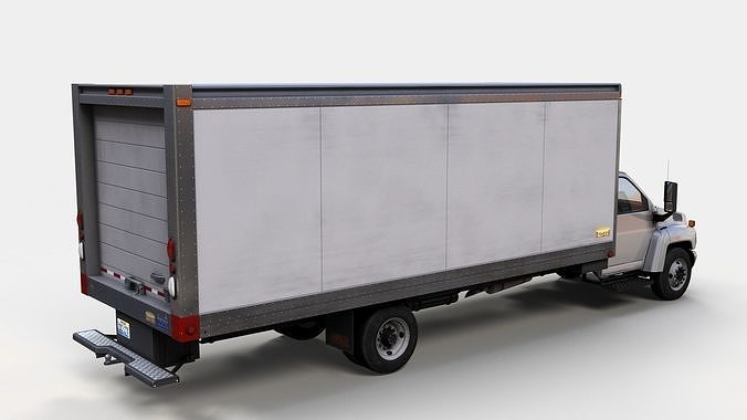 Generic box truck Low-poly 3D model 3