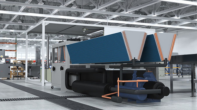 Industrial Cooling System 3D model