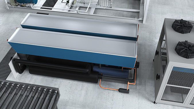 Industrial Cooling System 3D model 3