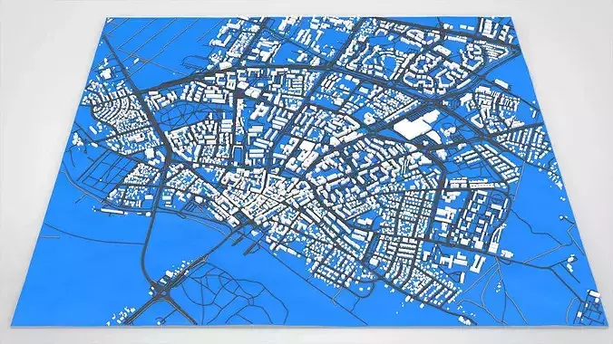 Cityscape Ostroleka Poland 3D model 3