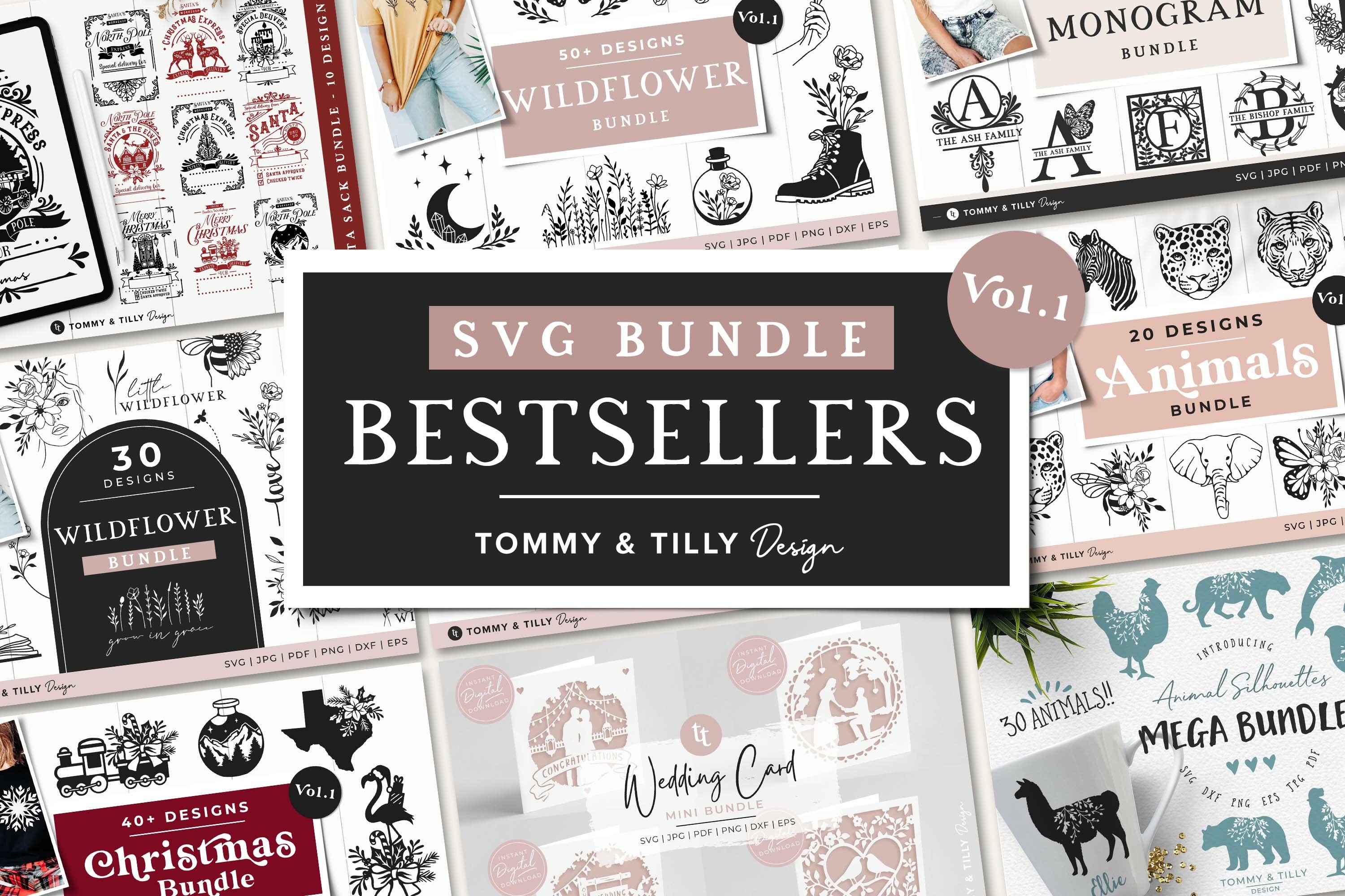 Bestsellers SVG Mega Bundle Vol. 1| SVG designs