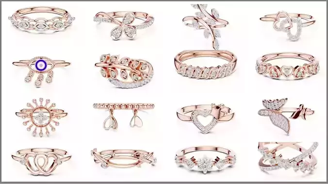 33 Ultra light wt minimalist Ring 3dm stl renders 360 animation 3D Model Pack