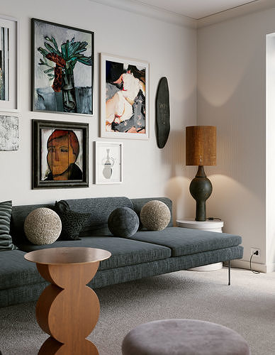 Caulfield North interior scene 3D model 2