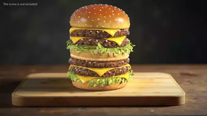 McDonalds Big Mac Double Beef Burger 3D model