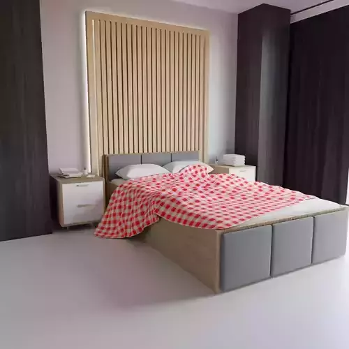 Modern Bedroom Interior by Nikdox 3D model