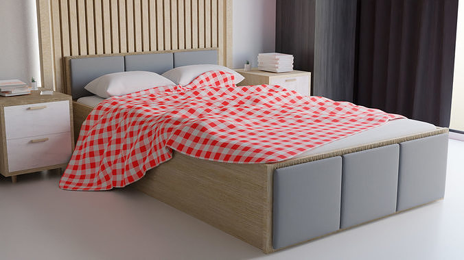 Modern Bedroom Interior by Nikdox 3D model 2