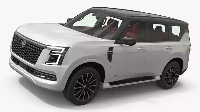 Nissan Patrol 2025 V6 Flagship SUV White 3D model